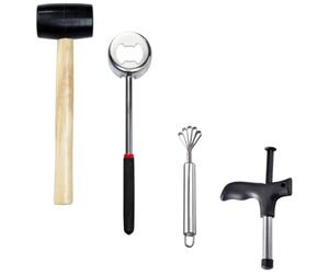 Beaupretty Ensemble D'ouvre-noix en Acier Inoxydable 4 Pièces Poignée Ergonomique pour Fruits et Noix, Outil Cuisine pour Usage Domestique