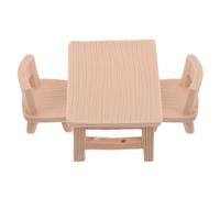 Beaupretty Ensemble Mobilier Miniature Maison de Poupée en Résine 1 Table et 2 Chaises Rose et Blanc Fauteuils Miniatures Décoratifs pour Micro-paysages Loisirs Créatifs et Maison Poupée