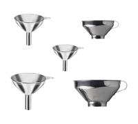 Beaupretty Entonnoirs Remplissage Précis en Acier Inoxydable Argentés Lot de 5 Faciles à Utiliser pour Confiture et Huile pour Petites Bouteilles Cuisine