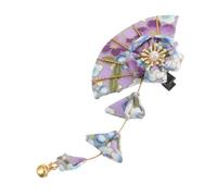 Beaupretty Épingles à Cheveux Tissu avec Pompon Style Kimono Accessoires de Coiffure pour Mariage Costume Hanfu Chinois Pinces à Cheveux Fleuries