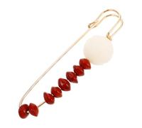 Beaupretty Épingles Décoratives en Jade Blanc et Racine de Lotus pour Vêtements Broche Unique et Épingle à Châle Accessoires de Mode Élégants Confort Peau Design Artistique