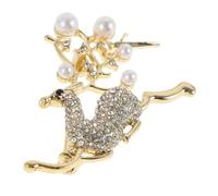 Beaupretty Épinglette De Cerf Alliage Broche De Noël Animée Bijoux Épingle De Revers Accessoire De Mode Pour Vêtements De Vacances