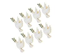 Beaupretty Épinglette Oiseau Blanc en Alliage Léger pour Paquet et Événements Élégants 8 Pièces