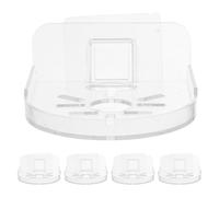 Beaupretty Étagère Murale Flottante Transparente Lot de 5, Support Mural pour Caméra de Sécurité, Babyphone et Petites Enceintes, Installation Adhésive sans Perçage, Petite Étagère