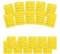 Beaupretty Étiquettes de Prix en Papier Jaunes 1000 Pcs, Étiquettes Imprimables Trous pour Bijoux, Vêtements et Commerce, Taille Standard, pour Gestion de Stock et Affichage Prix Magasin