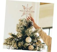 Beaupretty Étoile Sapin Noël Lumineuse Scintillante avec LED Décoration Étoile Métallique à Branches Facile à Installer pour Arbre de Noël Festive et Éclatante