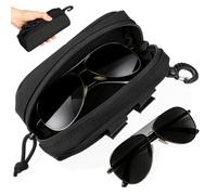 Beaupretty Étui À Lunettes Tactique Rigide Avec Fermeture Éclair Et Clip Étui À Lunettes De Protection Antichoc Portable Pour Voyage Randonnée Et Sports De Plein Air
