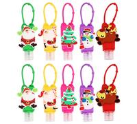 Beaupretty Étui de Protection pour Bouteille Noël en Silicone 30 ML 10pcs Étui Voyage Pratique pour Mains Couleur Aléatoire