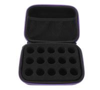 Beaupretty Étui de Rangement Portable pour Flacons D'insuline 10 Ml 15 Compartiments avec Insert en Éponge Boîte Isotherme Noire et Violette pour Diabétiques en Voyage Porte-flacon Solide