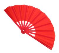 Beaupretty Éventail Pliable Tai Ji Rouge Doré Double Face pour Danse