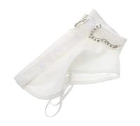 Beaupretty Faux Enfants Polyvalents En Col Blouse à Col Officier Collier Dickey En Strass Demi Col Chemisier Faux Col Pour Femme Collet Détachable Col Amovible Fil De Polyester Blanche