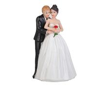 Beaupretty Figurine Mariage Céramique Romantique Couple Mariés Gâteau Décoration pour Fête Nuptiale