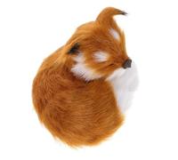 Beaupretty Figurine Renard Peluche Artificielle Modèle Décoration Maison et Bureau Animal pour Garçon Fille Ornement Naturel et Douillet