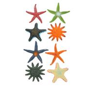 Beaupretty Figurines D’Animaux Marins en PVC Lot de 8 Étoiles de Mer Artificielles Mini Créatures Marines Décoratives pour Piscine Plage et Jeux Océaniques