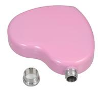 Beaupretty Flasque Portable en Acier Inoxydable Forme de Cœur, Résistante à L'usure, Artisanat de Précision, pour Voyage et Camping en Plein Air, Petite Flasque à Whisky Rose
