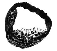 Beaupretty Foulard En Dentelle Fleurie Bandeau En Dentelle Bandeau Spa Bandeau De Soin De La Peau Bandeau Bandana Bandeau De Lavage De Visage Bandeau D'église Pour Femmes Chiffon Black