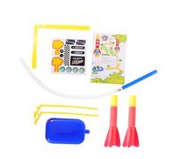 Beaupretty Fusée Pneumatique Garçon Fille Lanceur Extérieur Réglable pour Garçons et Filles Assemblez et Tirez avec Stable et Portable Jeu Dactivité Manuelle Plein Air Rouge Orange