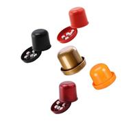 Beaupretty Gobelet à Dés Épais Anti-triche en ABS avec Base, 5 Dés, pour Bars et KTV, Jeu de dés à Boire, avec Couvercle Transparent