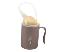 Beaupretty Gobelet de Acier Inoxydable pour Seniors Mug de Nourriture Liquide Adaptatif pour Patients Alités et Dysphagiques