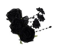 Beaupretty Gothic Rose Hair Clip Accessory Pour Femmes Pince à Cheveux Décorative Fausse Fleur Noire Pour Événements Spéciaux Et Cosplay Accessoire Élégant Et Pratique Pour Filles