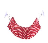 Beaupretty Hamac pour Reptiles à Ventouses en Toile Rouge à Pois Lit Suspendu Confortable pour Petits Animaux et Dragons Barbus Accessoire pour Terrarium et Aquarium Tapis D’Escalade pour