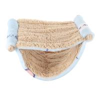 Beaupretty Hamac Suspendu Double Couche pour Hamster et Petits Rongeurs, Lit Confortable en Tissu Bleu Respirant, Accessoire pour Cage Adapté aux Cobayes, Chinchillas et Rats, Nid Chaud et