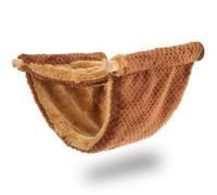 Beaupretty Hamac Suspendu pour Petits Animaux Café L, Lit Chaud et Décoratif pour Hamsters, Chinchillas et Cobayes, Accessoire Confortable et Respirant pour Cage