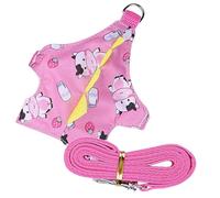 Beaupretty Harnais Réglable en Tissu Résistant pour Petits Animaux de Compagnie - Kit Laisse et Harnais Confortable pour Cobaye, Lapin, Hamster - Accessoires Outdoor pour Promenades