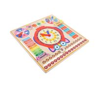 Beaupretty Horloge Bois Éducative Hibou pour Garçon Fille Apprentissage Saisons Horloge Cognitive pour Filles et Garçons Tableau Pédagogique Montessori