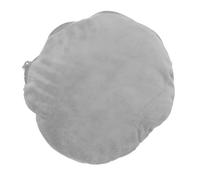 Beaupretty Housse Chauffe-mains Ronde 20 Cm en Peluche Grise, Étui Isolant Anti-brûlure Fermeture Éclair, Pochette Thermique pour Bouillotte et Chauffe-mains Hiver, Protection Douce