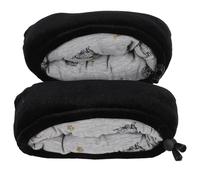 Beaupretty Housses de Béquilles Épaisses en Velours de Soie Noir, Coussinets Confortables Aisselles, Protection Respirante et Résistante à L’usure, Paire de Coussinets Amovibles pour Usage