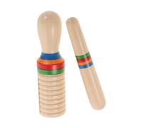 Beaupretty Instrument de Percussion Bois à Anneau Unique Musical Éducatif Sonore pour Garçon Fille Développement Rythme et Écoute Mallet Couleur Bois Naturel