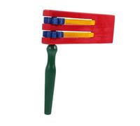 Beaupretty Instrument de Percussion Bois Rotatives à Poignée Longue Musical Manuel pour Garçon Fille Créateur Cliquet Traditionnel