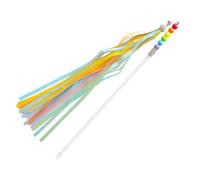 Beaupretty Interactif pour Chat Bâton de Fée en Plastique PP à Clochette et Rubans Arc-en-Ciel pour Enfants Concerts et Maternelles