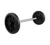 Beaupretty Jeu de 2 Roues Roues en Caoutchouc Blanc 55 Cm pour Poubelle à Roulettes Solide et Remplacement Accessoire Pratique et Tri Sélectif