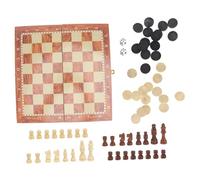 Beaupretty Jeu Déchecs Bois Portable pour Garçon Fille Échiquier Interactif Familial avec et Dames Coffret de Jeu Compact pour et Loisirs