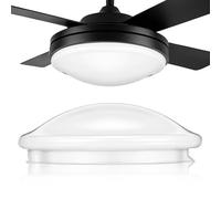 Beaupretty -jour Résistant aux Chocs pour Ventilateur de Plafond Installation Facile en Acrylique Blanc de Globe pour Chambre et Salon