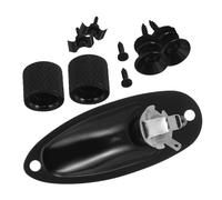 Beaupretty Kit Accessoires Guitare Électrique St Forme Bateau Noir Boutons de Sangle, Capuchons de Cordes et Prise Jack, Compatible Guitares Électriques, Matériel Essentiel pour Musiciens