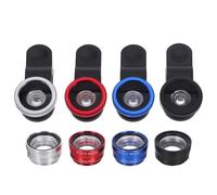 Beaupretty Kit D'objectifs pour Smartphone à Clipser Objectif Grand Angle, Macro et Fisheye 4 Pièces Colorées Accessoire Photo Portable pour Voyages et Portraits