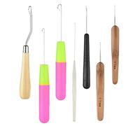 Beaupretty Kit D'outils Pour Dreadlocks Et Extensions De Cheveux 7 Pièces Aiguilles à Crochet Ergonomiques Usage Professionnel Et Débutant Accessoires Coiffure Pour Femmes Crochet à Loquet
