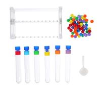 Beaupretty Kit Éducatif Montessori Test Tubes avec Support pour Garçon Fille Jeu de Tri et Comptage des Couleurs pour Motricité Fine Apprentissage Sensoriel et Développement Cognitif