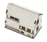 Beaupretty Kit Maquette Maison Bois Miniature DIY Village de Noël Modèle Puzzle Cabane Bois Beige pour Décor Architecturale et Bricolage