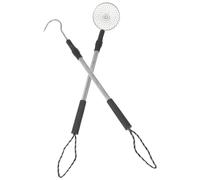 Beaupretty Kit Tamis De Plage Et Cuillère à Filtre en Coquillage pour Garçon Et Filles, Grosse Taille, Aluminium Léger Manche Télescopique, Chasse Au Trésor sur Sable, Jouet De Plage 2 Pièces