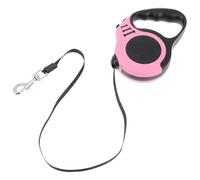 Beaupretty Laisse Rétractable pour Chien 3 Mètres, Laisse Portable Rose en Corde Résistante à L’Usure, Accessoire pour Chiot pour Promenade en Extérieur et Contrôle Facile Distance
