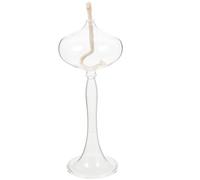 Beaupretty Lampe à Pétrole Artisanale en Verre Transparent, Lampe à Huile Vintage Décorative de Table pour Usage Intérieur, Décoration Mariage et Ambiance Chaleureuse, Lanterne à Pétrole