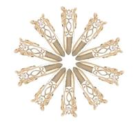 Beaupretty Lot de 10 Bagues Griffes D'ongles Réglables en Métal Doré, Protecteurs de Bouts de Doigts Style Antique pour Cosplay, Danse et Nail Art, Accessoires Vintage pour Femmes