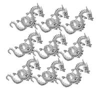 Beaupretty Lot De 10 Breloques Pour Ongles Dragon Petits, Finition Argentée, Taille Petite, Décorations D'ongles Pour Nail Art Femme, Ornements Manucure Pour Fêtes Et Salons Professionnels