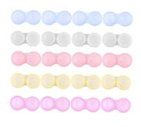 Beaupretty Lot de 10 Étuis à Lentilles en Plastique Étanches, Double Compartiment, Compact Et Léger, pour Stockage Quotidien Et Voyage, Protection Lentilles De Contact, Usage Maison Et Extérieur