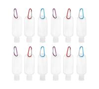 Beaupretty Lot De 10 Flacons Rechargeables De Voyage 50Ml Avec Crochet Pratique Bouteilles Plastique Réutilisables Pour Shampooing Lotion Gel Douche Soin Visage Sport Randonnée