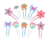 Beaupretty Lot de 10 Marque-Pages Kawaii en Trombones Colorés Accessoires Rétro pour Garçon et Décorations pour et Documents